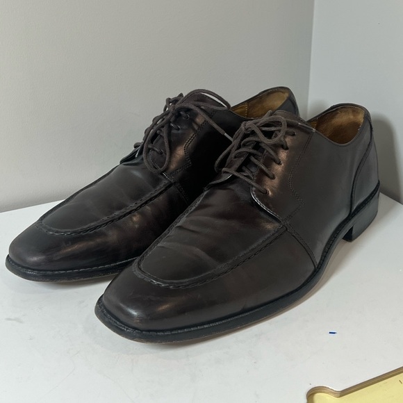 Cole Haan 11.5 Brown Derby Classic Dress Shoes Full Grain Leather Business - Picture 1 of 14